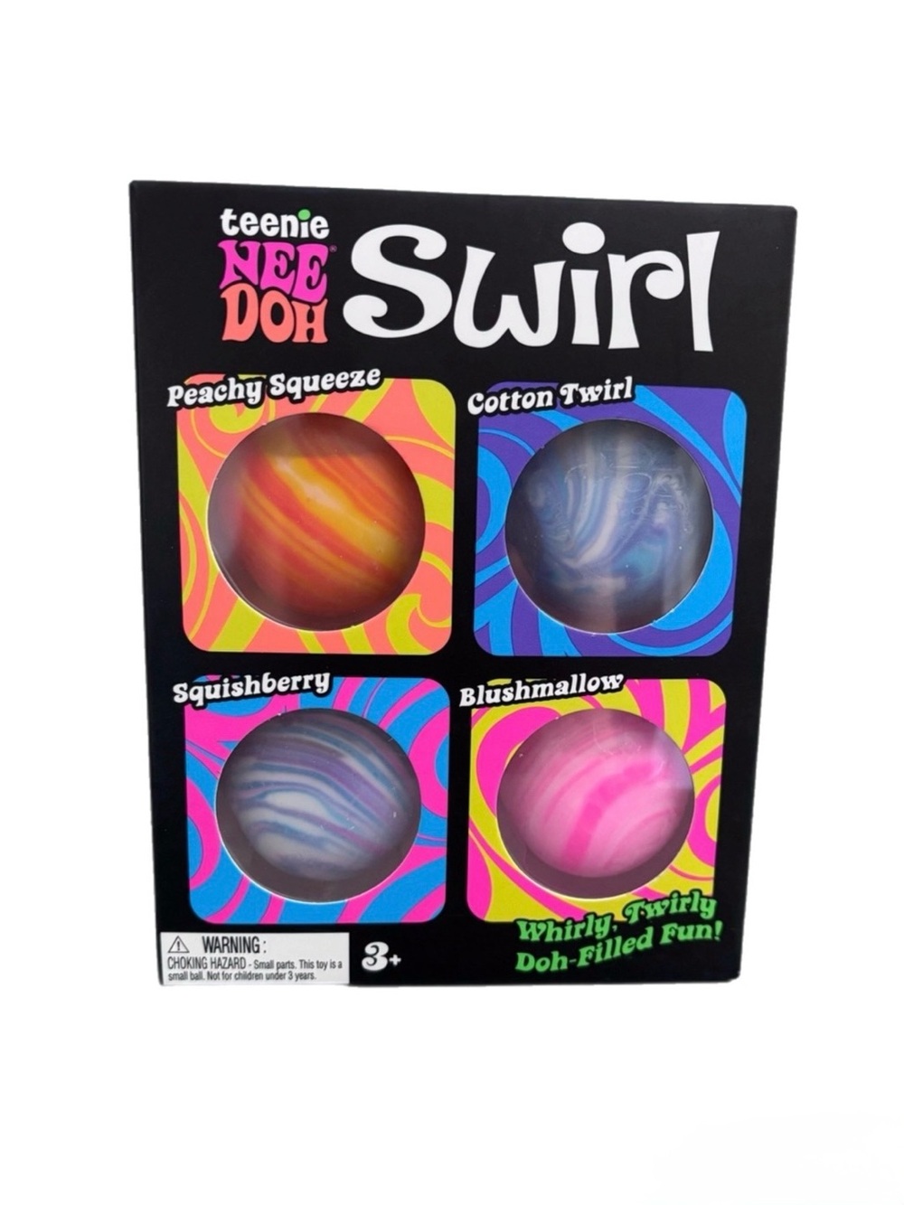 Schylling Teenie NeeDoh Swirl 4-Pack Squishy Sensory Toy